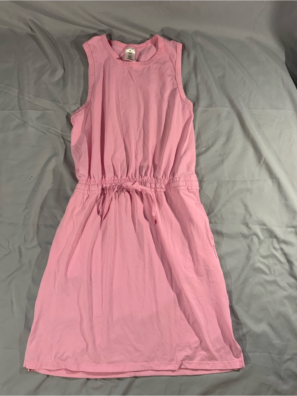 Member’s Mark Pink Sleeveless Drawstring Waist Dress Women’s Medium
